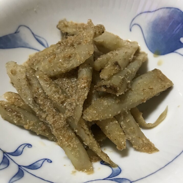 すりごまたっぷり、ごぼうの煮浸し